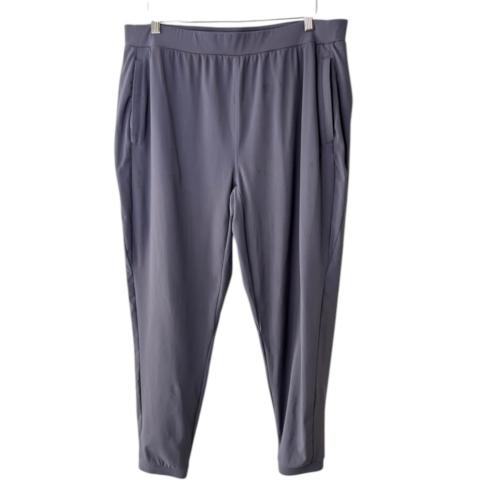 Janji Mercury Knit Jogger Pants‎ Mens XL Grey Blue Running Athletic Performance